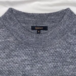 Quince Baby Alpaca Wool Diamond Stitch Crew Sweater